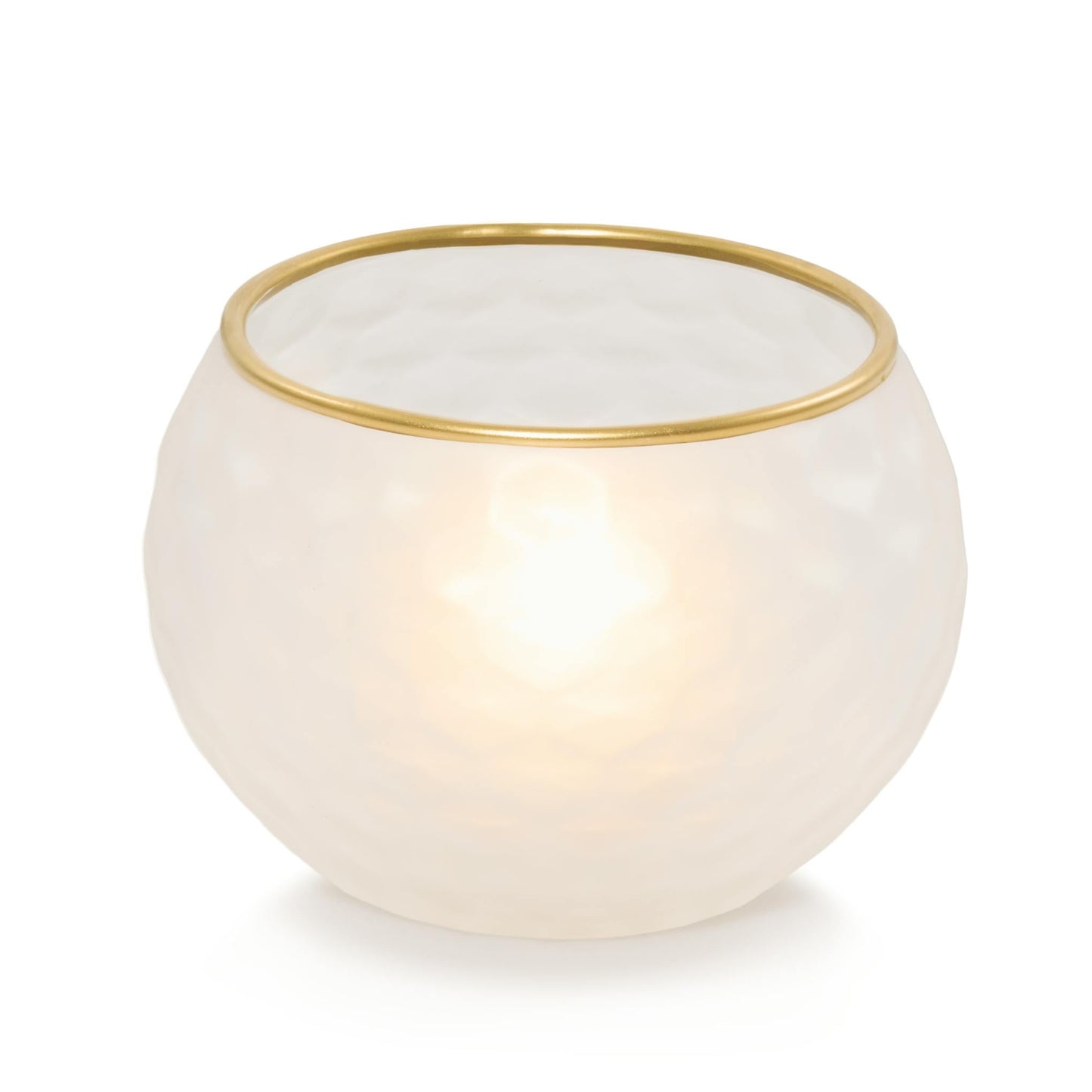 Frosted Honeycomb Tea Light Candle Holder (S4FL6)
