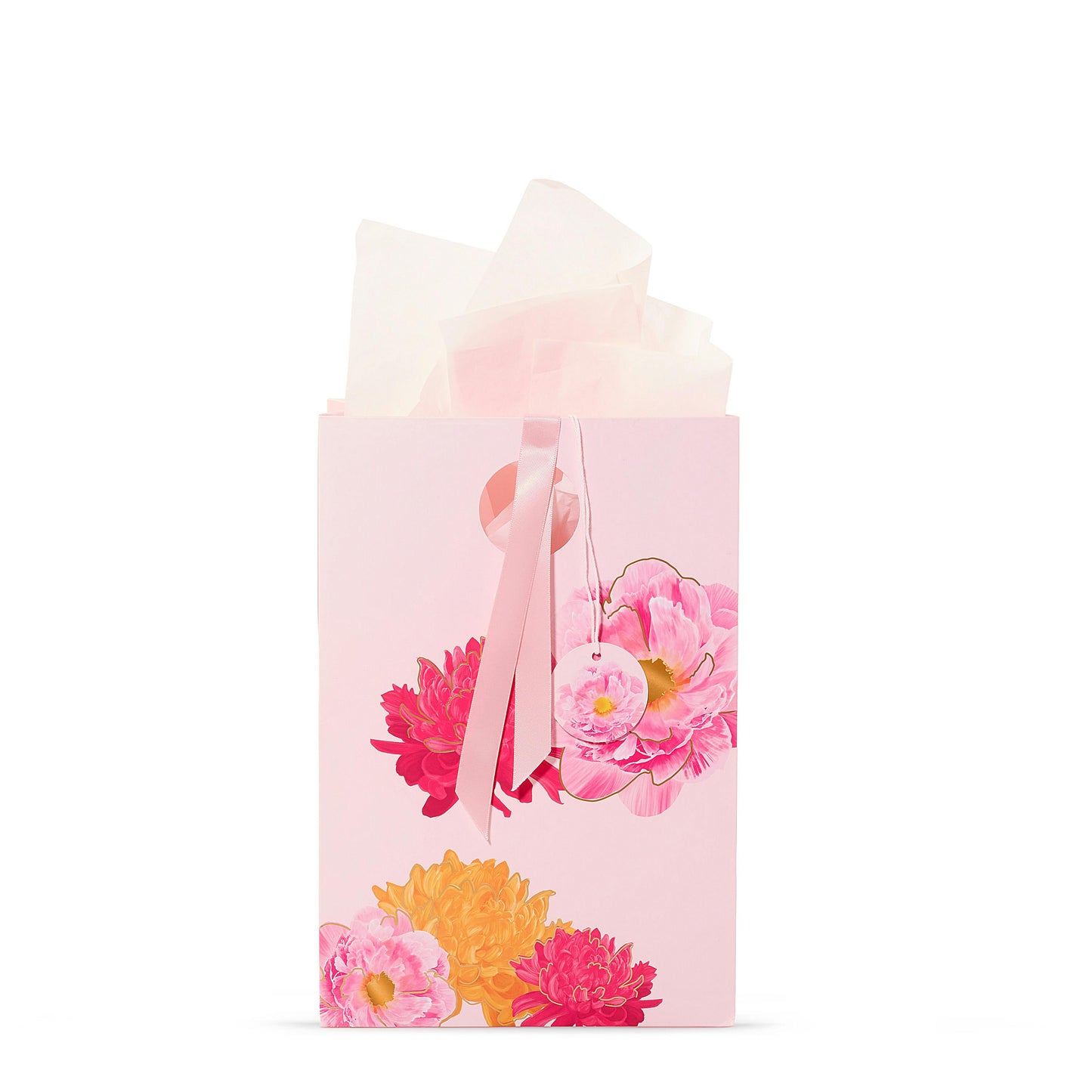 Pink Peony Floral Gift Bag (S4UTP)