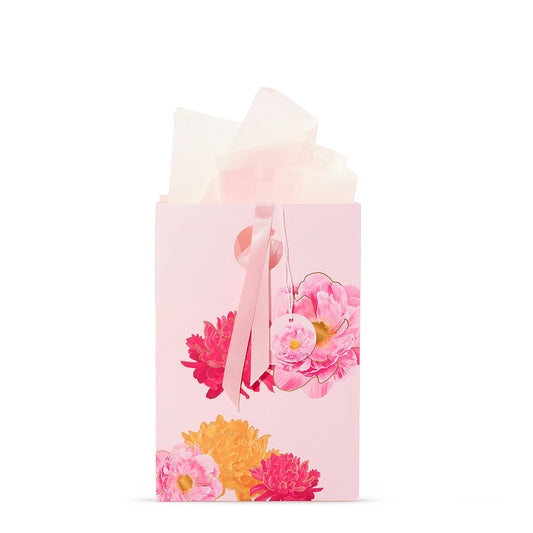 Pink Peony Floral Gift Bag (S4UTP)