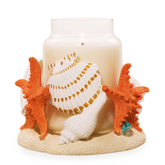 Seashell Jar Candle Holder (S4RH9)