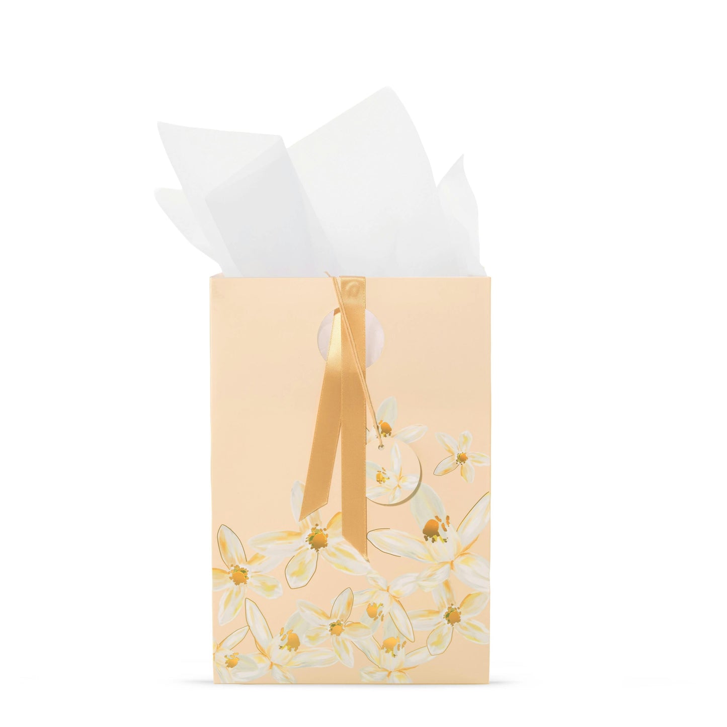 Peach Jasmine Floral Gift Bag (S4A8R)